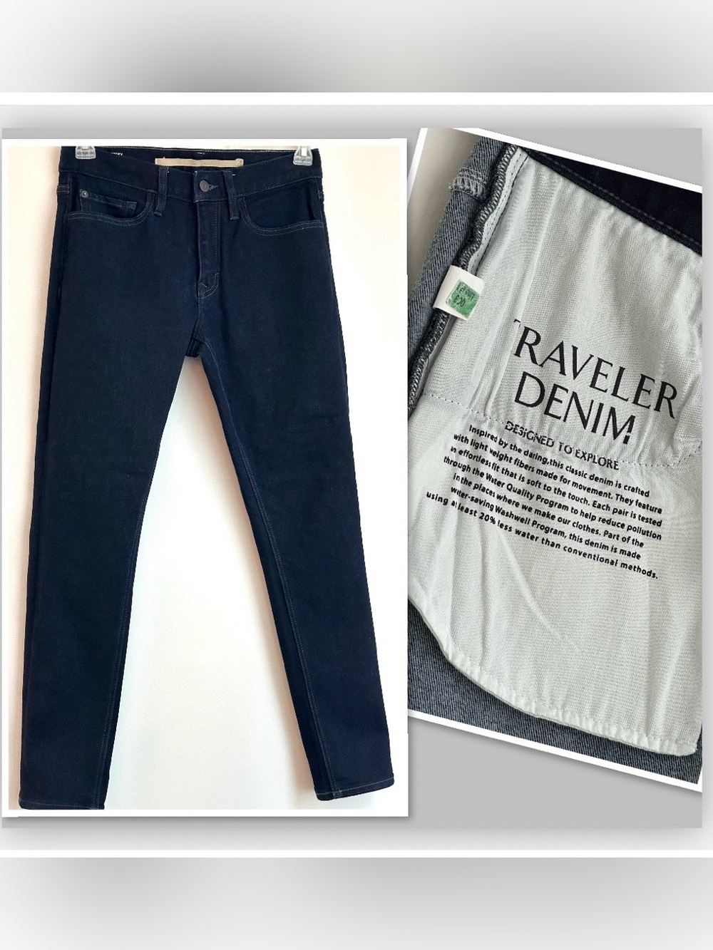 Banana Republic Traveler Denim Skinny Jeans in Dark Blue (NWOT)